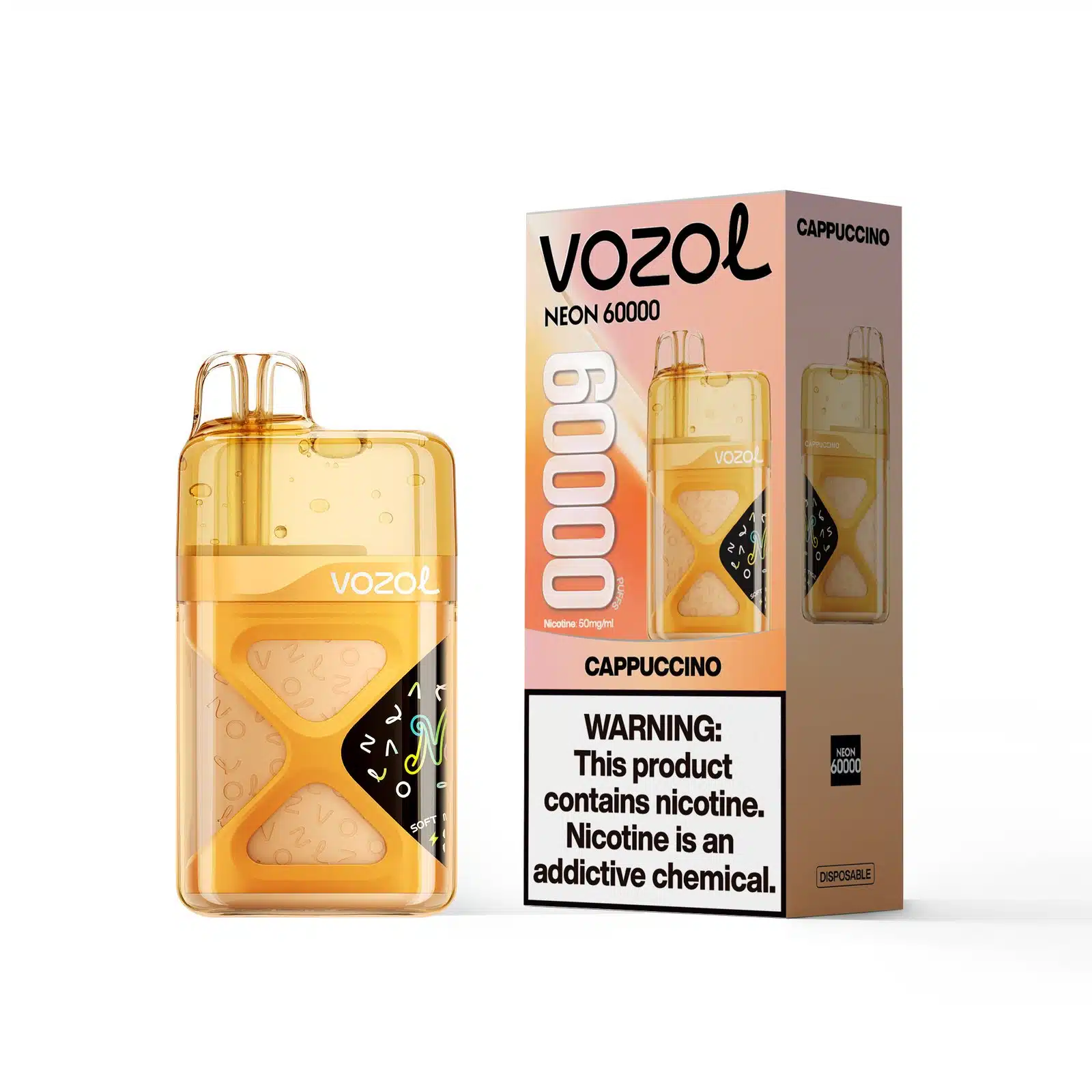 Cappuccino-VOZOL-NEON-60000-600x600-1.webp Vozol Neon 60000 Cappuccino - Görsel 1