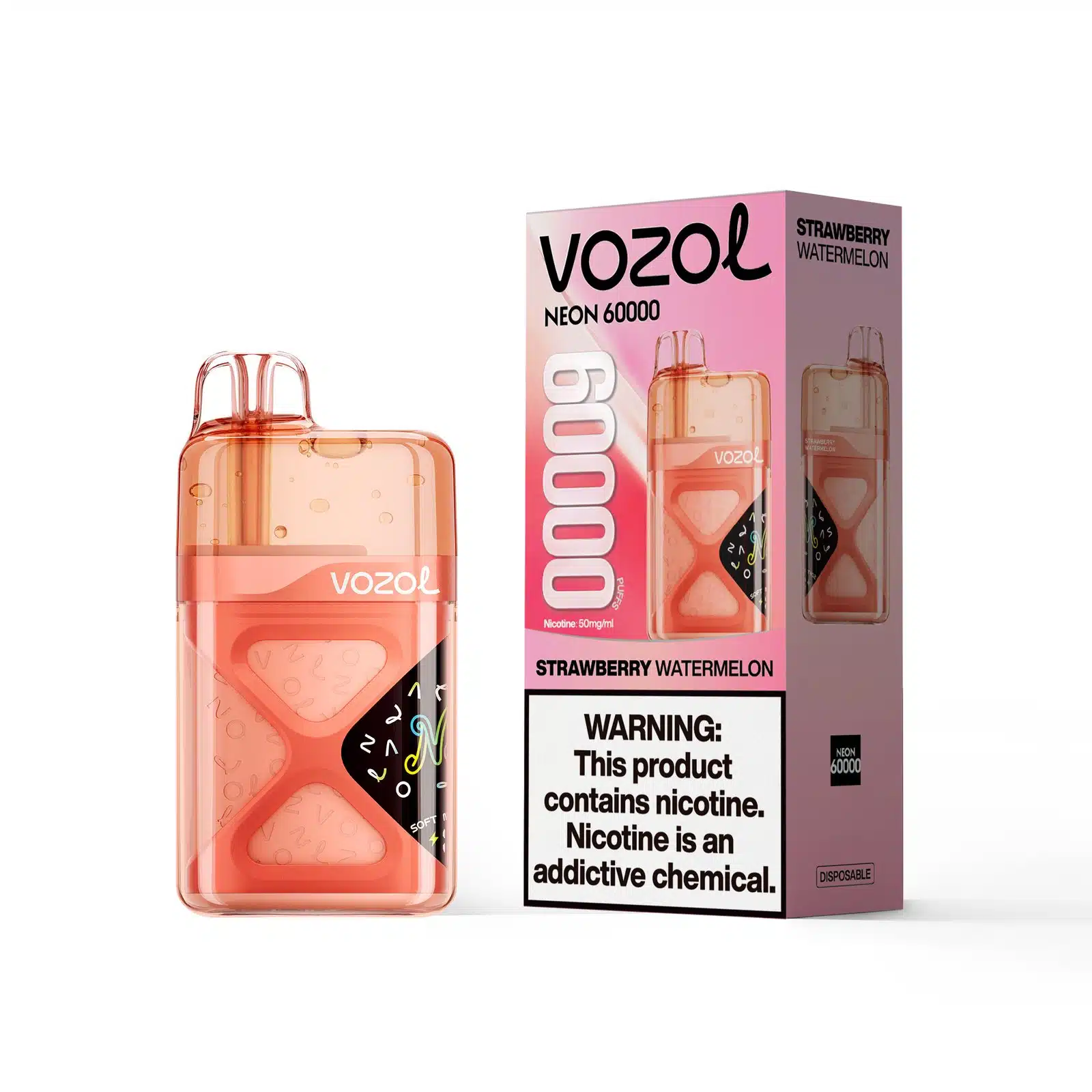 Strawberry-Watermelon-VOZOL-NEON-60000-600x600-1.webp Vozol Neon 60000 Strawberry Watermelon - Görsel 1